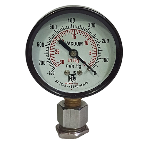 2.5 Inch 1-4 BSP Vacuum Dial Bottom Pressed Steel Pressure Gauge