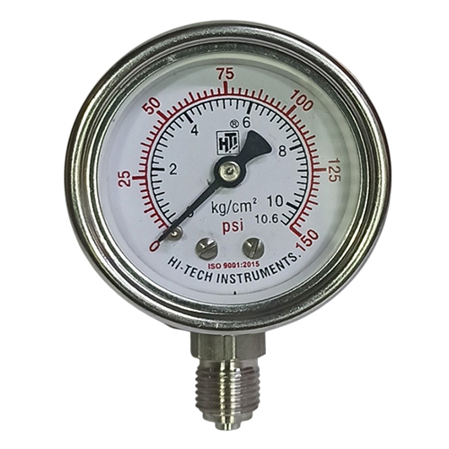 2 Inch 1-4 BSP Dial Bottom Stainless Steel Pressure Gague