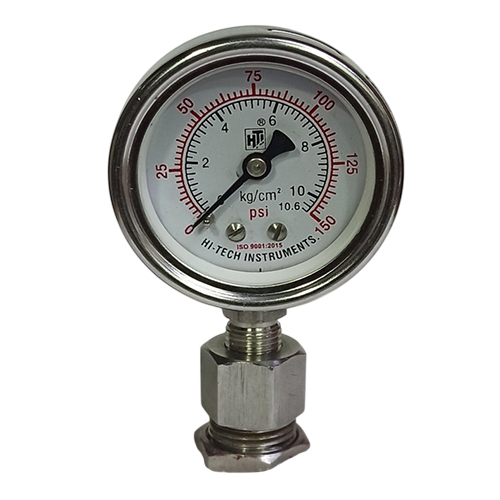 2 Inch 1-4 BSP Dial Bottom Stainless Steel Pressure Gauge