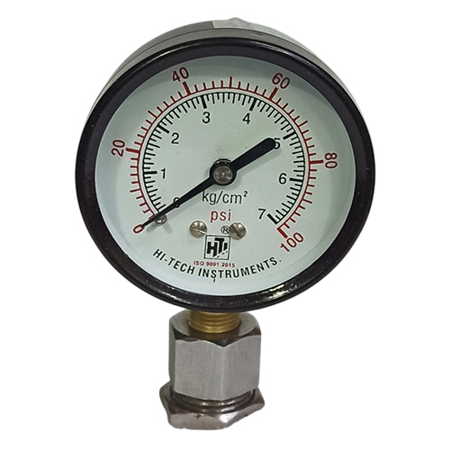2.5 Inch 1-4 BSP Dial Bottom I Pressed Steel Pressure Gauge