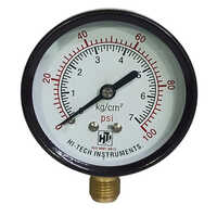 2.5 Inch 1-4 BSP Dial Bottom I Pressed Steel Pressure Gauge