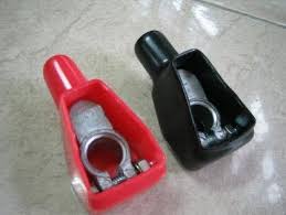 PVC Red & Black Color Battery Terminal Caps