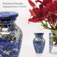 Indian Handcrafted Metal keepsake Urn for Ashes Royal Blue Small Urns Supplies