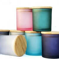 4.5 Indian Glass Frosted Votive Holder With Cap - High-quality Glass, 4.5 Inches Tall, Multicolor, Washable , Smooth Frosted Finish