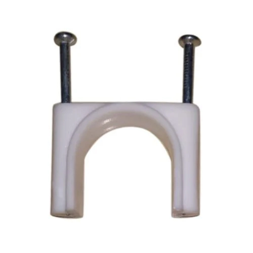 1-2 Inch Upvc Nail Pipe Clamp - Color: White