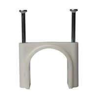 1-4inch UPVC Nail Clamp - U Shape, White | Ideal for Pipe Fitting Applications, Durable Design for Reliable Performance