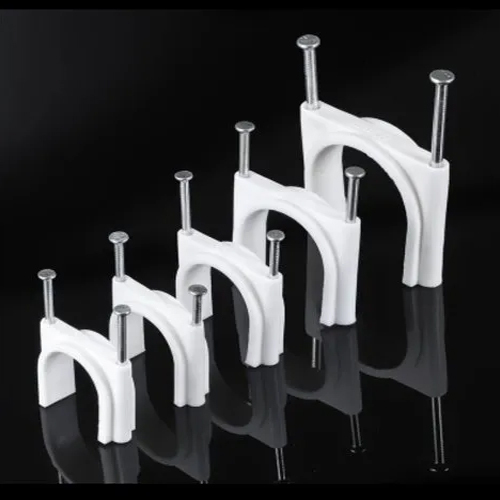 UPVC Pipe Fitting Clamp - High-Quality UPVC, Sizes 1/2" to 2", Polished White Finish, Reliable Pipe Securing Solution