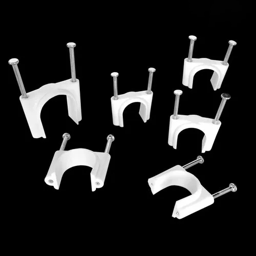 UPVC Kaju Clamp - UPVC Material, Sizes 1/2" to 2", White Color | Versatile U-Shaped Pipe Fitting for Industrial & Residential Use