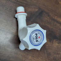 02_pvc Polo Bib Cock - Pvc Material, 15mm Size, Glossy White Color | Wall-mounted, Round Shape, Easy To Install For Residential & Commercial Use