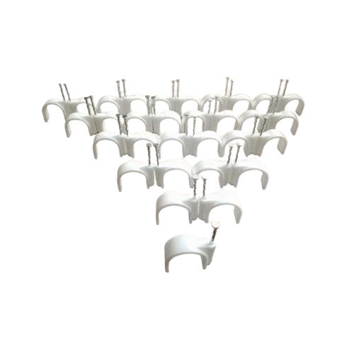 Pvc Circle Cable Clips - Color: White