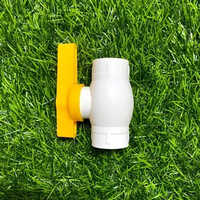 PVC Ball Valve - Durable PVC Material, 15mm to 50mm Port Sizes, Clean White Color | Medium Pressure, Water Media Flow Control