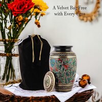 Black Elegance Brass Cremation Urn for Ashes Bulk Manufacturer of Urns from India