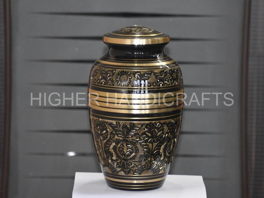 carefully Handcrafted Brass Cremation Urn for Ashes