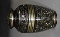 carefully Handcrafted Brass Cremation Urn for Ashes