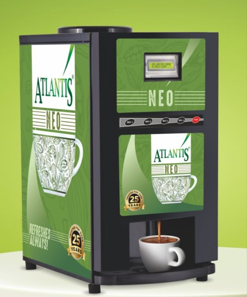 Atlantis Cafe Plus 3 Lane Tea And Coffee Vending Machine - Capacity: 5 Cups/Min Pcs/Min