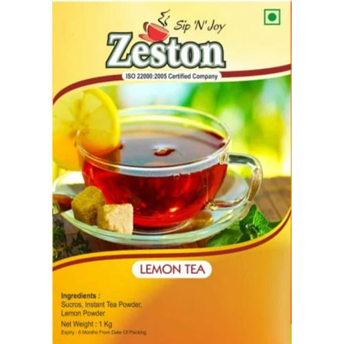 Instant Lemon Tea Premix - Powder Form | Black Color, No Sugar, 6 Months Shelf Life, Flavorful Beverage