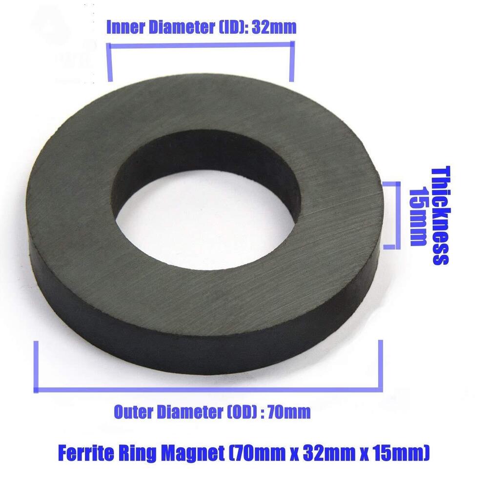 70 x 32 x 15mm Ferrite Ring Magnets