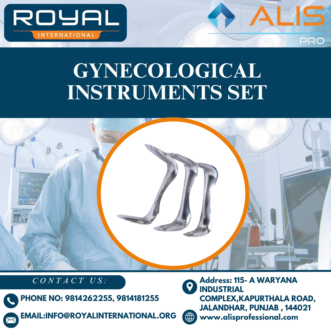 Surgical Gynecological Instruments Set - Stainless Steel, Multiple Sizes | Reusable, Polished Finish, Sterilized, Smooth Surface For Effective Use
