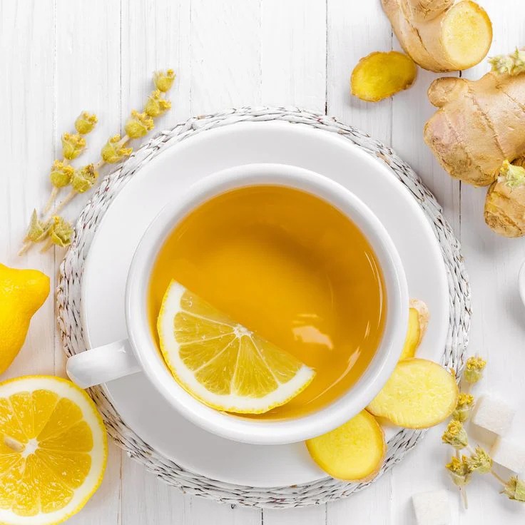 Lemon & Ginger Herbal Tea - Fresh Solid Extract | Metabolism Booster, Antioxidant-Rich, Anxiety and Depression Relief, Insulin Production Stimulator, Cholesterol Reducer