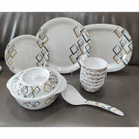 Heritage Melamine Dinner Set 41 Pcs - Color: Different Available