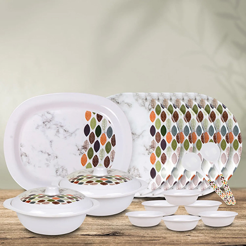 Stylon Dinner Set - Durable Melamine Ceramic, Various Sizes Available, Modern Design, Polished Surface Finish, Multiple Color Options