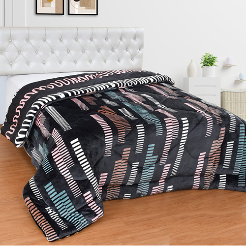 Hilton Black Double Quilt