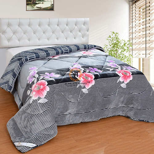 Grey Double Quilt - Material: 100% Polyester