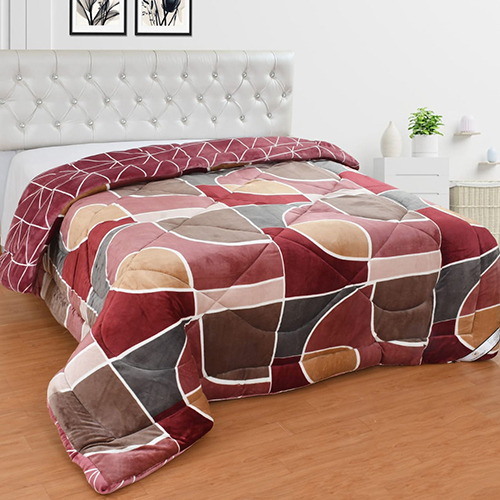Red And Grey Double Quilt