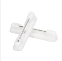 30mm Plastic Pin For Name Badges - White Rectangle Design | Durable Plastic Material, Ideal For Professional Identification