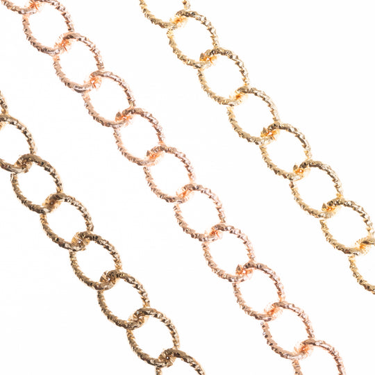 Ms Iron Chain | Size : H-10mm W-14mm | 01 Mtr | Msc04 - Golden, Silver, Mehandi Colors | Ideal For Jewelry Making And Craft Projects