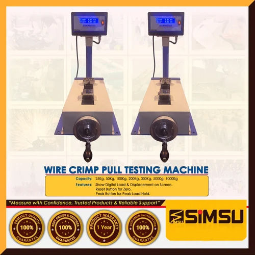 Alloy Steel Wire Crimp Pull Tester - Capacity: 25-1000 Kg