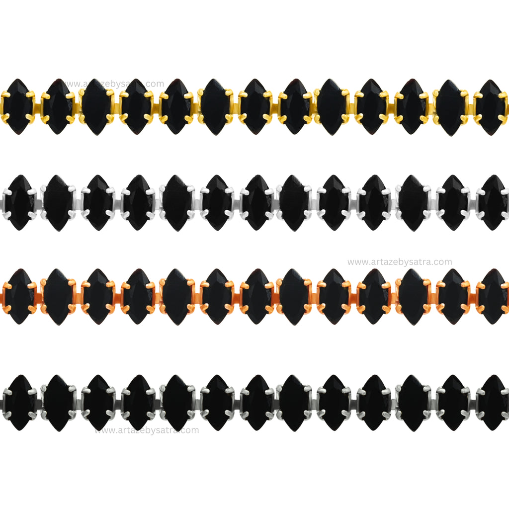 Black Diamond Stone Chain | Qty : 1mtr | DC01