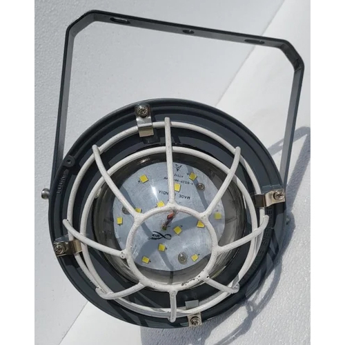 Metal Flameproof LED Well Glass Fitting - IP 66, 240 Volt, Black Mild Steel, High Insulation Resistance, Versatile Outdoor Lighting Solution
