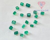 Emerald Gemstone Handmade Faceted Cut Loose Stone