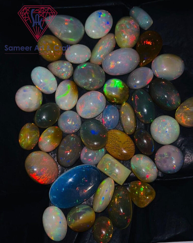 Natural Ethiopian Opal Gemstone Handmade Faceted Cut Loose Stone