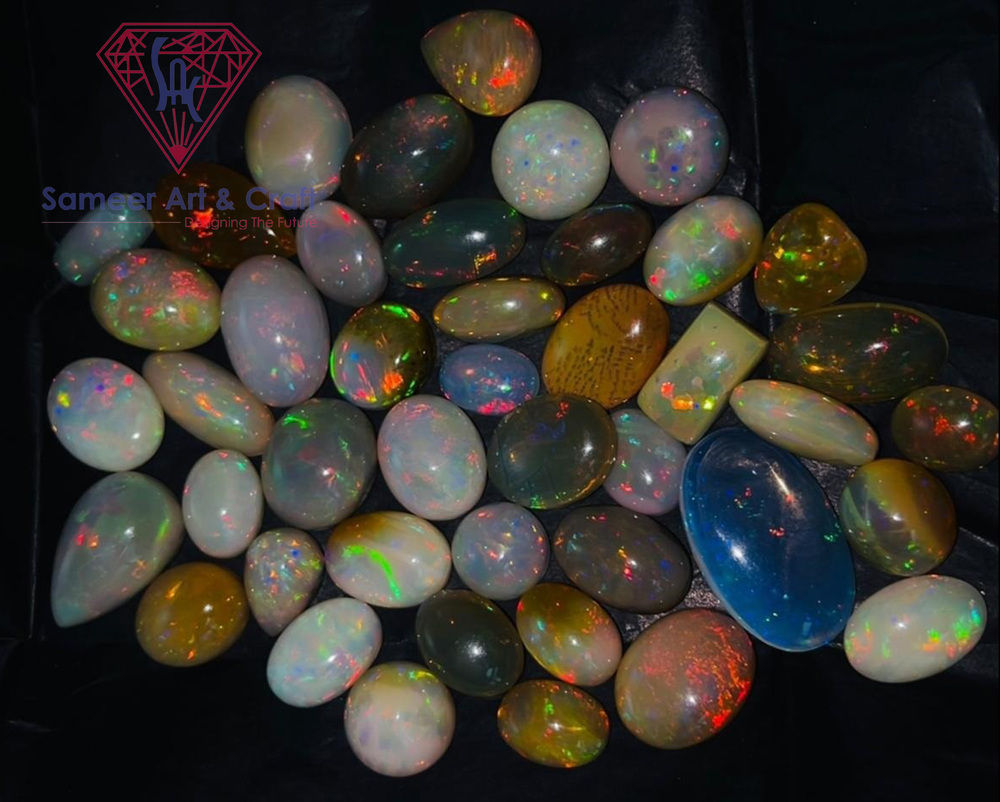 Natural Ethiopian Opal Gemstone Handmade Faceted Cut Loose Stone