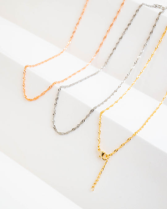Ready Chains (Indian Polish) | Size: 20 Inch, 5 Pcs, Colors: Golden, Nickel, Rose Gold, Black - Ideal For Casual Occasions, Versatile And Stylish