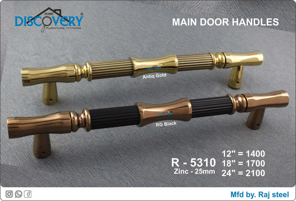 Zinc Tie Door Handle - Color: Rg