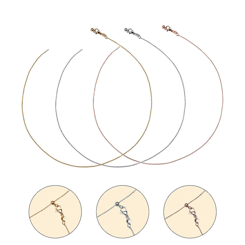 Flat Ready Brass 18k Gold Polished Ball Chain - High Quality, Golden And Rose Gold Color Options