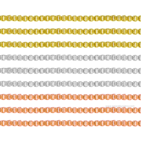 Ready Brass Chain (18k Polished) | 1pc | Rc21 - 18k Polished Brass, Color Variants: Golden, Silver, Rosegold, 1pc Design, Versatile Accessory