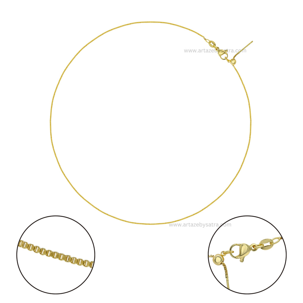 Ready Brass Chain - 18k Polished, Golden, Silver, Rose Gold Finish | Elegant Accessory For Versatile Occasions