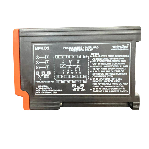 Double Dielectric Phase Failure Overload Protection Relay