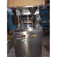 Bolus Rotary Tableting Machine - Stainless Steel, Automatic Control Mode, Silver Color | 1-year Warranty, Non-computerized Design