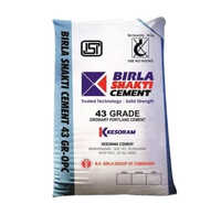 Birla Shakti Cement - Opc Grey Cement, 50kg Sack Bag | Available In Grades 43 & 53, Ideal For Slab & Concrete Columns