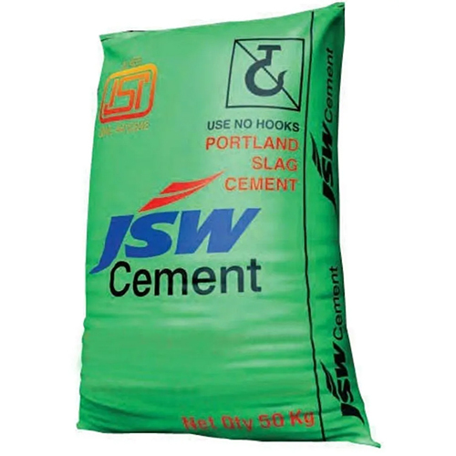 JSW PSC Cement - Ordinary Portland Cement (OPC), 50kg Sack Bag , Fine Sand Fineness, Natural Grey Color, Durable and Reliable for Diverse Applications