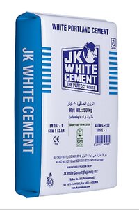 Jk White Cement - Natural Fine Sand, 50 Kg | Whiteness 90%, Available Grades 43, 53, Ppc
