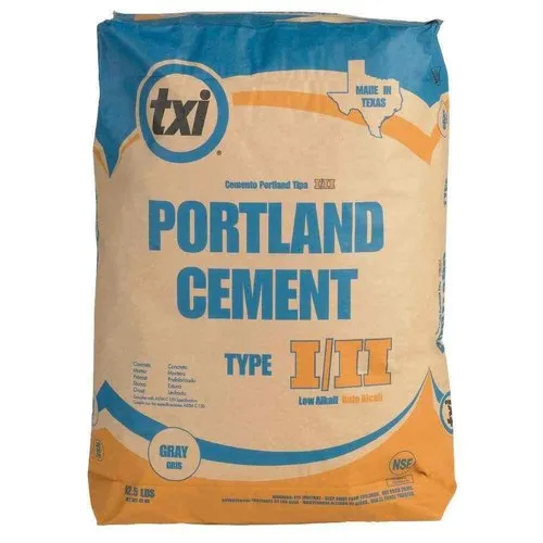 Ordinary Portland Cement - Fine Sand, 50 kg Bags | Natural Grey Color, Versatile for Concrete, Mortar, and Stucco Applications