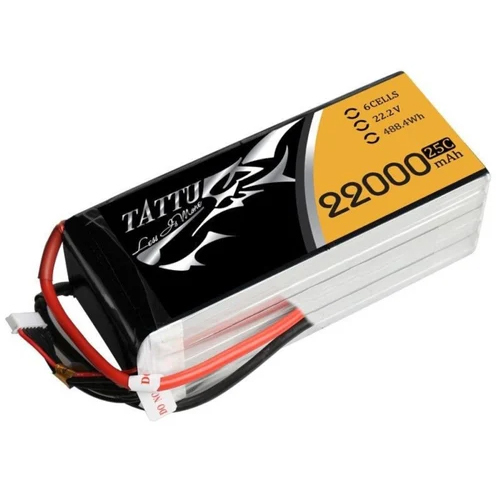 Tattu 22.2V 25C 6S 22000Mah Lipo Battery - Color: White