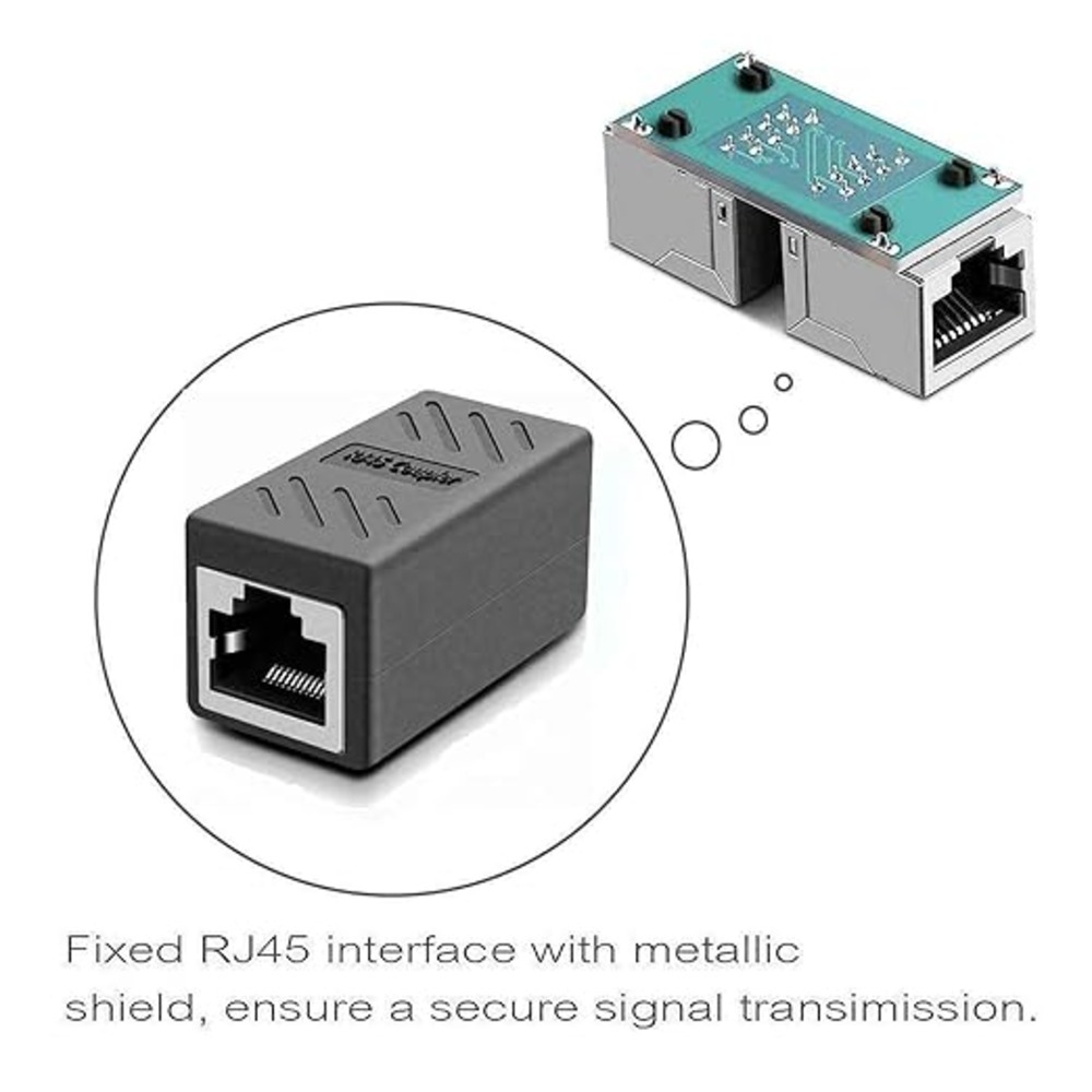 Lan Coupler Metal - Color: Black