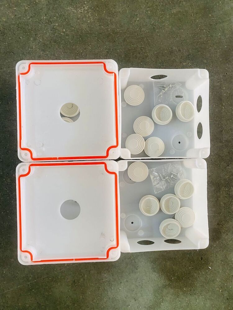 Cctv Waterproof Junction Box Ip65 - 4.5x4.5 Inch Pure Virgin Pvc, Unbreakable Quality, Heavy Duty, Ideal For Outdoor Use